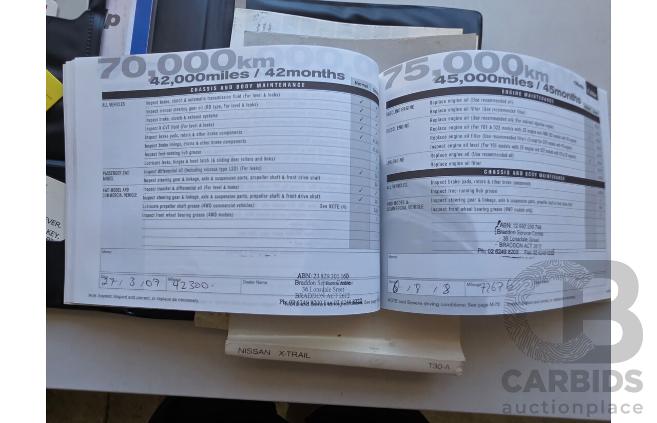 11/2004 Nissan X-Trail Ti-L (sunroof) (4x4) T30 4d Wagon Black 2.5L