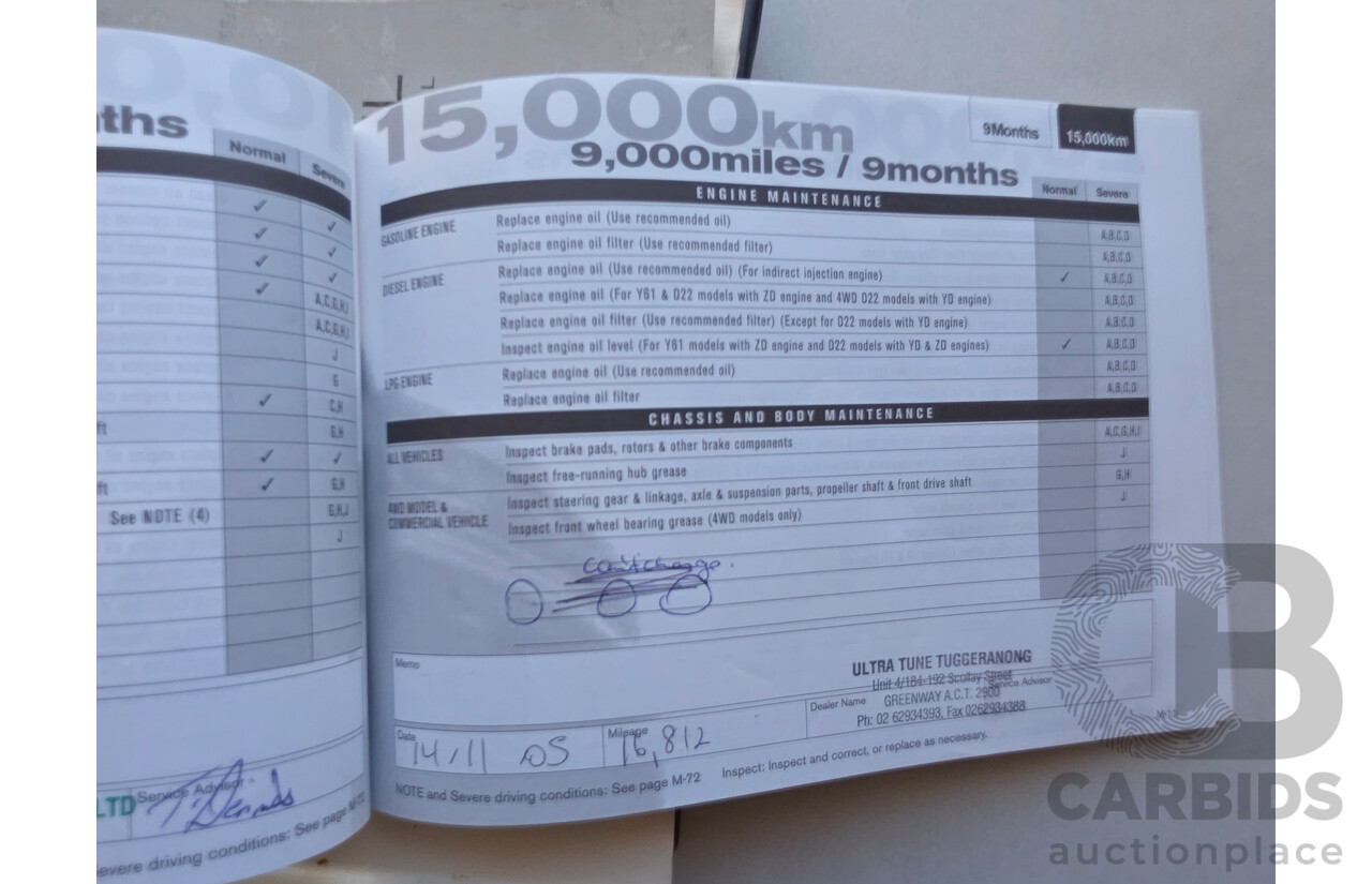 11/2004 Nissan X-Trail Ti-L (sunroof) (4x4) T30 4d Wagon Black 2.5L