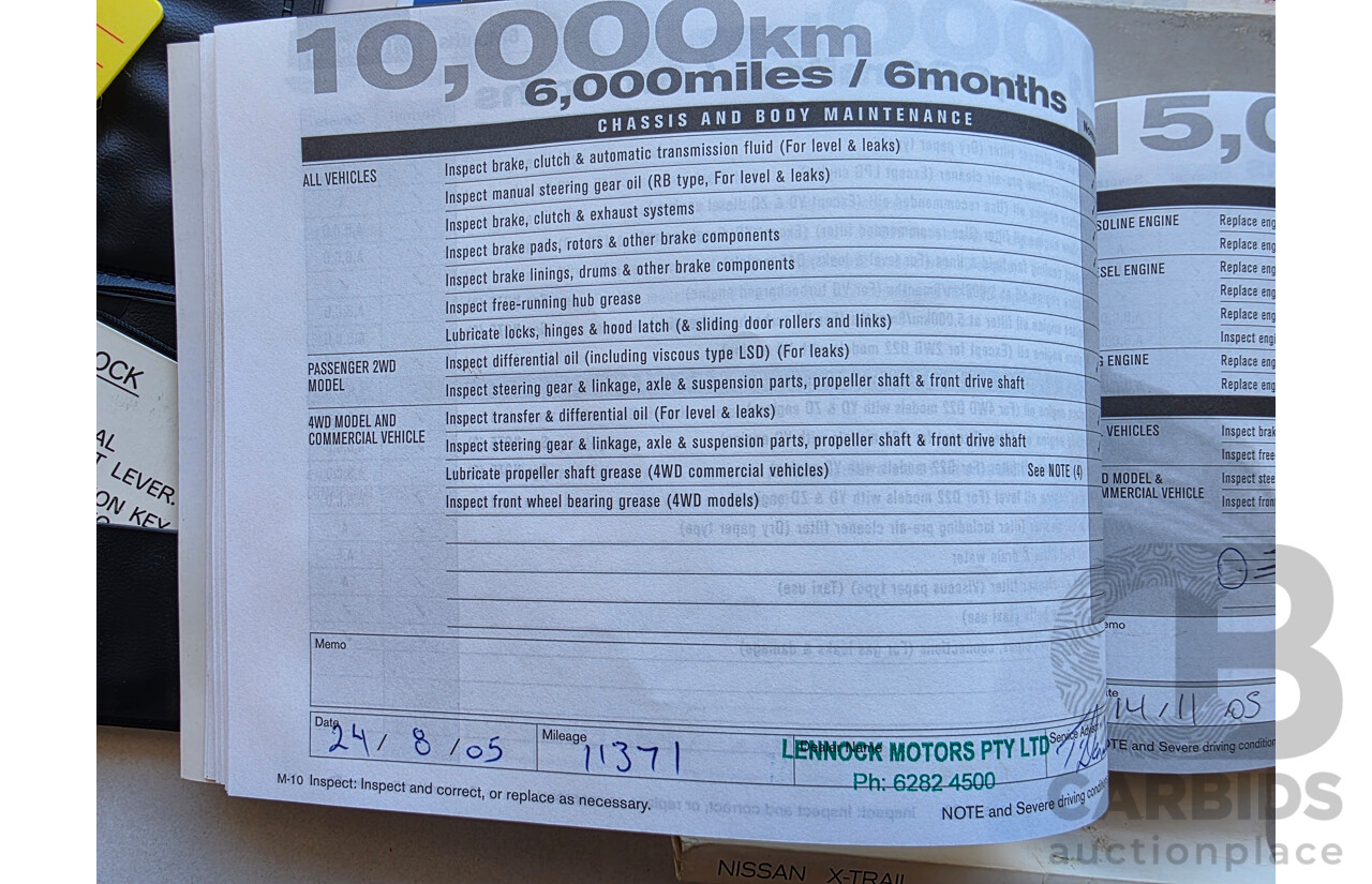 11/2004 Nissan X-Trail Ti-L (sunroof) (4x4) T30 4d Wagon Black 2.5L