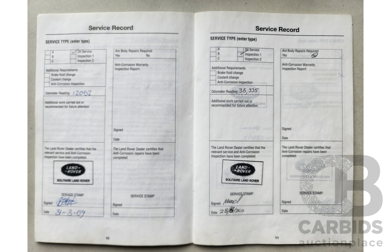 5/2008 Range Rover Range Rover Sport 2.7 TdV6 MY08 4d Wagon Black 2.7L