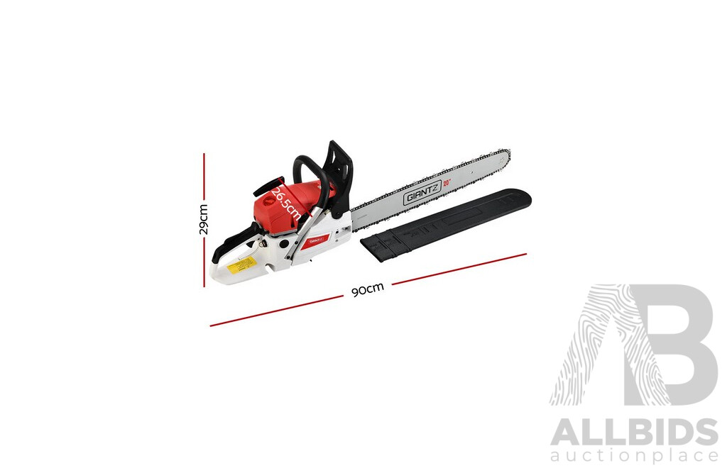 Giantz 62cc Two Stroke Petrol Chainsaw - New