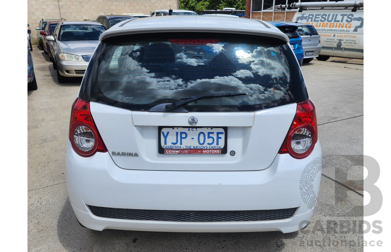 9/2011 Holden Barina TK MY11 5d Hatchback White 1.6L
