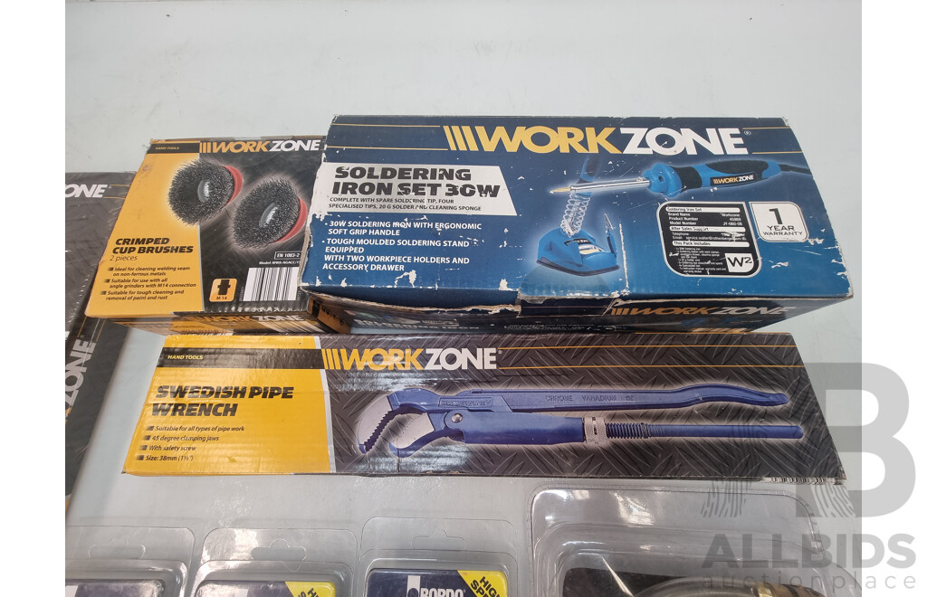 Assorted Job Lot - Work Zone & Bordo Tools & Accessories ETC