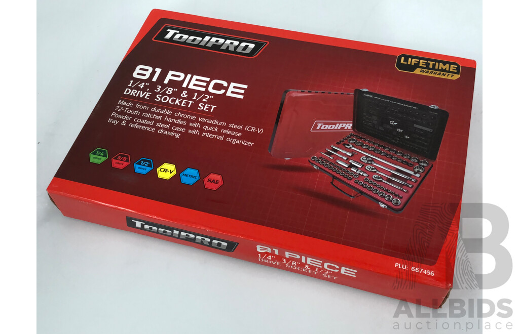 Toolpro 81 Piece 1/4