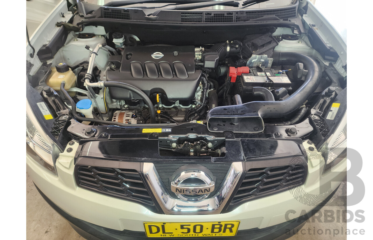 8/2013 Nissan Dualis Ti-L (4x2) J10 MY13 4d Wagon White 2.0L