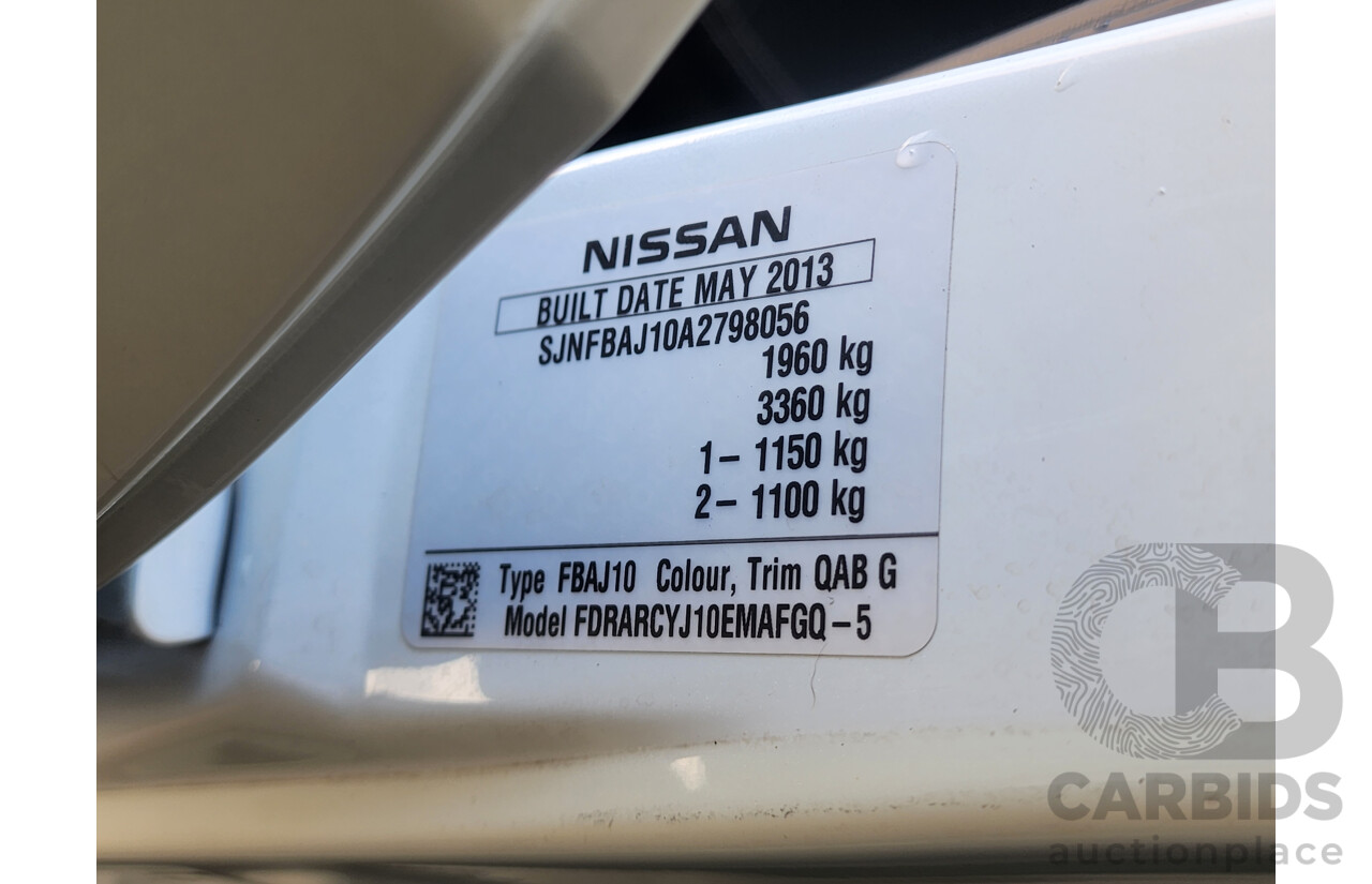 8/2013 Nissan Dualis Ti-L (4x2) J10 MY13 4d Wagon White 2.0L