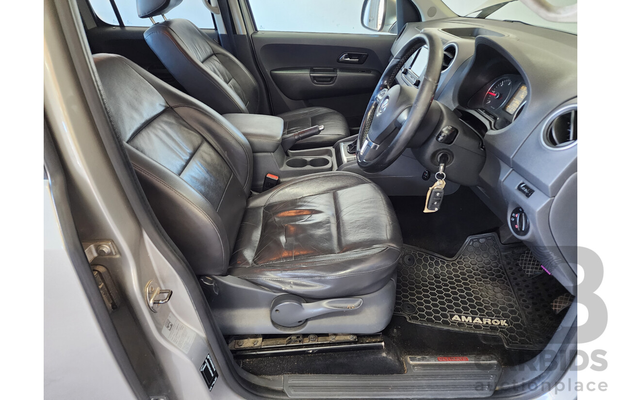 10/2012 Volkswagen Amarok Tdi420 Ultimate (4x4) 2H MY12.5 Dual Cab Utility Beige 2.0L