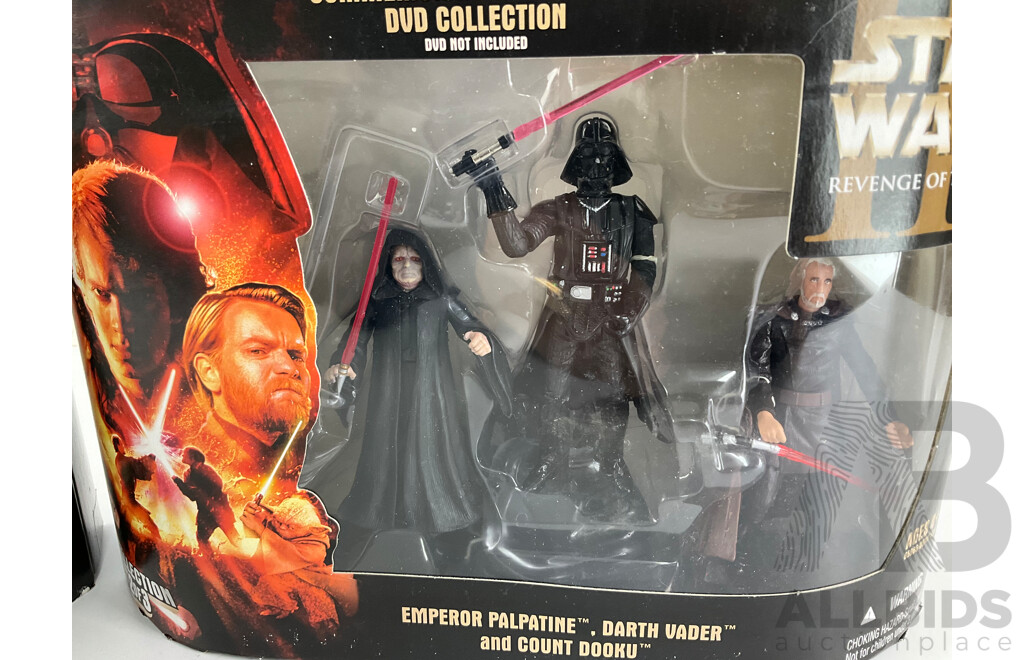 Boxed Hasbro Star Wars Revenge of the Sith Emperor Palpatine, Darth Vader, Count Dooku and Clone Troopers
