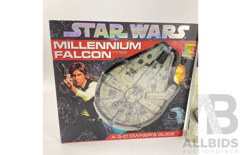 Collection of Star Wars Merchandise Including Mugs, Jigsaw Puzzle, Calendar, Millennium Falcon, 2005 Pin Collection