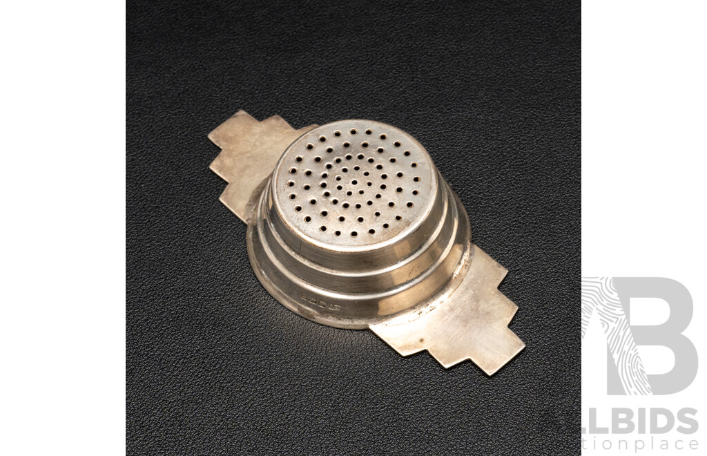 Vintage Sterling Silver Tea Strainer, Hallmarked Sheffield 1936, 32.21 Grams