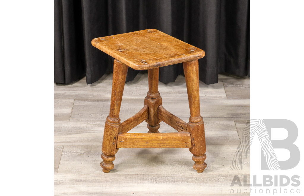 Antique Oak Milking Stool