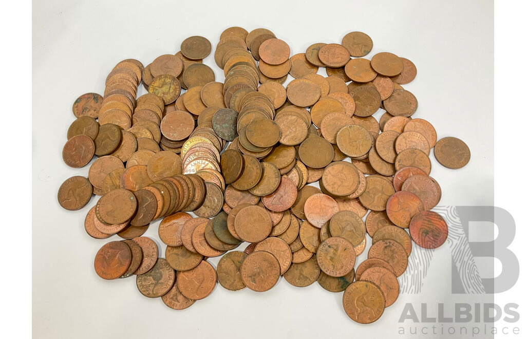 Collection of Australian KGVI/QE2 Pennies, Examples Spanning 1952 to 1964