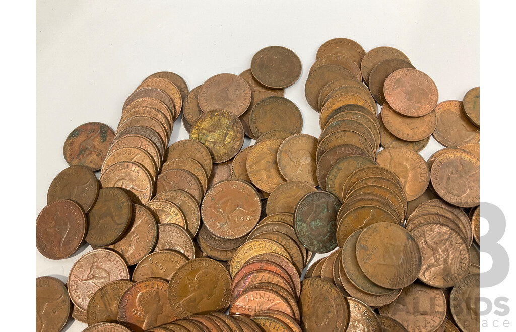 Collection of Australian KGVI/QE2 Pennies, Examples Spanning 1952 to 1964