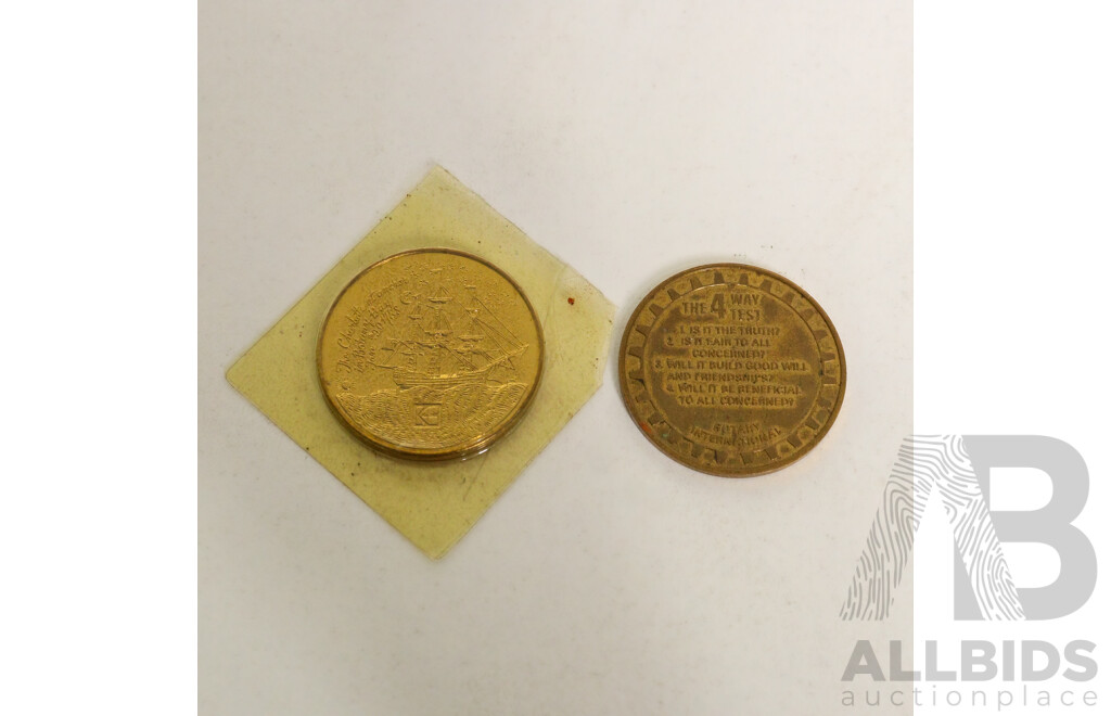 Collection of Vintage Chinese Items Including Chairman Mao Waving Watch, Quotations From Chairman Mao Tsetung Book, Wuyang Brand Caps(One with Red Star) Two Leather Purses, Kodak Botany Bay and Friendship Coins