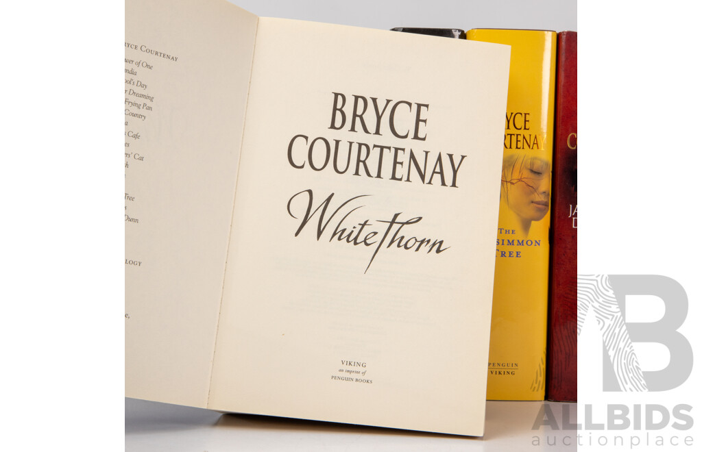 Bryce Courtenay AM (20th Century, South African Born Australian, 1933-2012), Collection of Eight Novels From the Master Novelist, Courtenay, (8)