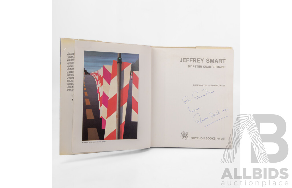 Jeffrey Smart (20th Century, Australian, 1921-2013), Jeffrey Smart by Peter Quartermaine, Signed by Both Smart & Author, 30 x 25 cm