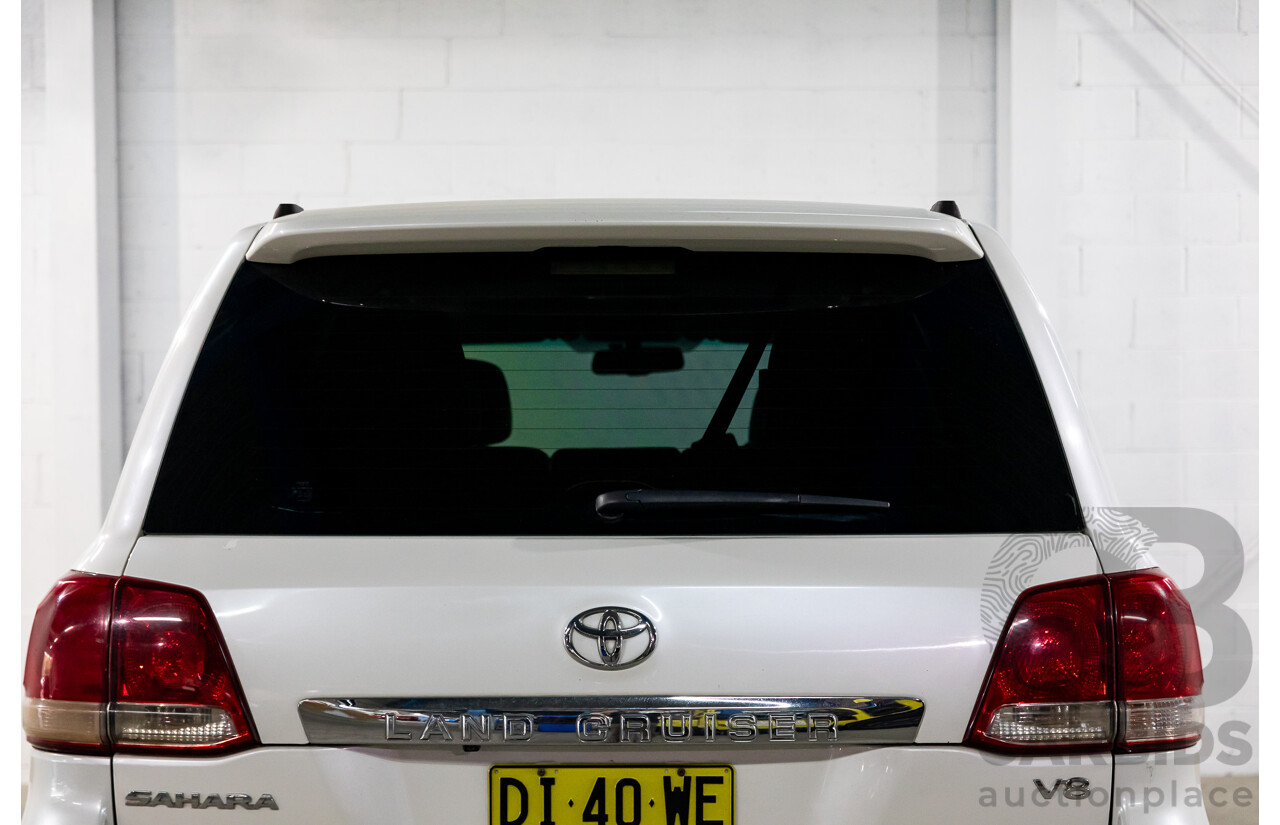6/2009 Toyota Landcruiser Sahara (4x4) VDJ200R 09 UPGRADE 4d Wagon Crystal White Pearl Turbo Diesel V8 4.5L
