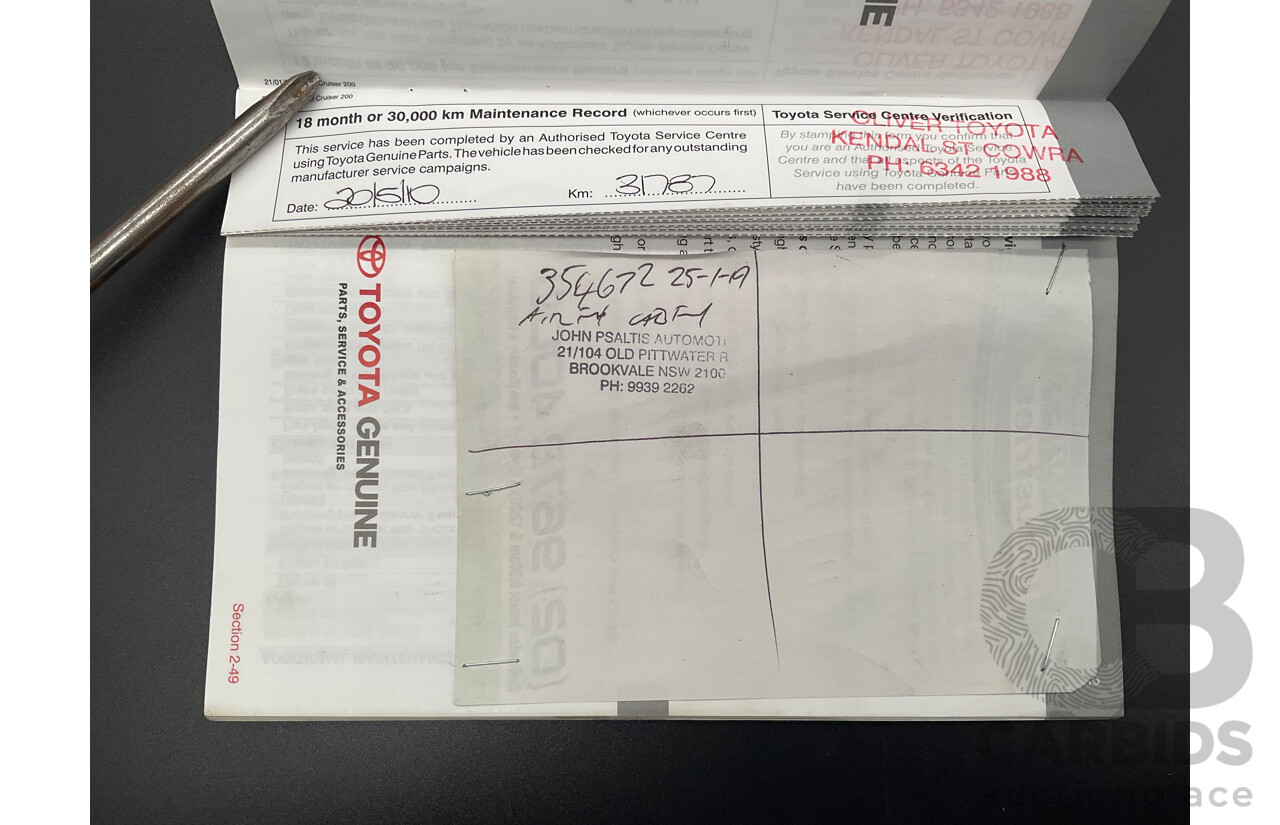 6/2009 Toyota Landcruiser Sahara (4x4) VDJ200R 09 UPGRADE 4d Wagon Crystal White Pearl Turbo Diesel V8 4.5L