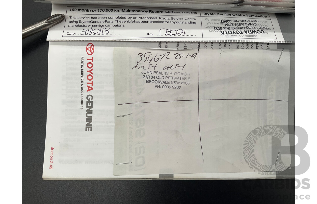 6/2009 Toyota Landcruiser Sahara (4x4) VDJ200R 09 UPGRADE 4d Wagon Crystal White Pearl Turbo Diesel V8 4.5L