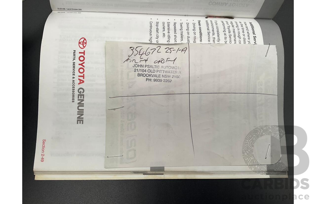 6/2009 Toyota Landcruiser Sahara (4x4) VDJ200R 09 UPGRADE 4d Wagon Crystal White Pearl Turbo Diesel V8 4.5L