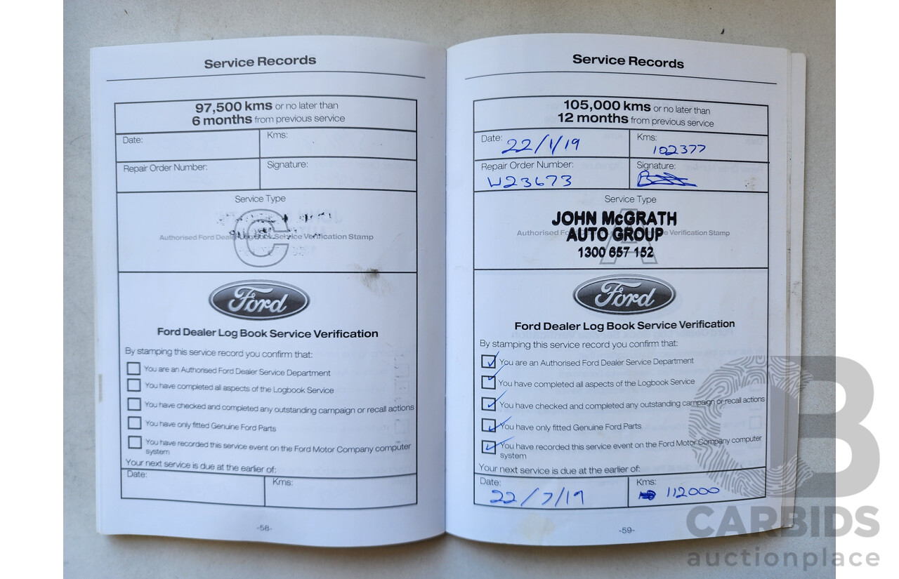 1/2016 Ford Mondeo Titanium MD 5d Hatchback White 2.0L