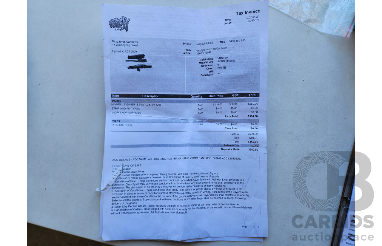 1/2016 Ford Mondeo Titanium MD 5d Hatchback White 2.0L