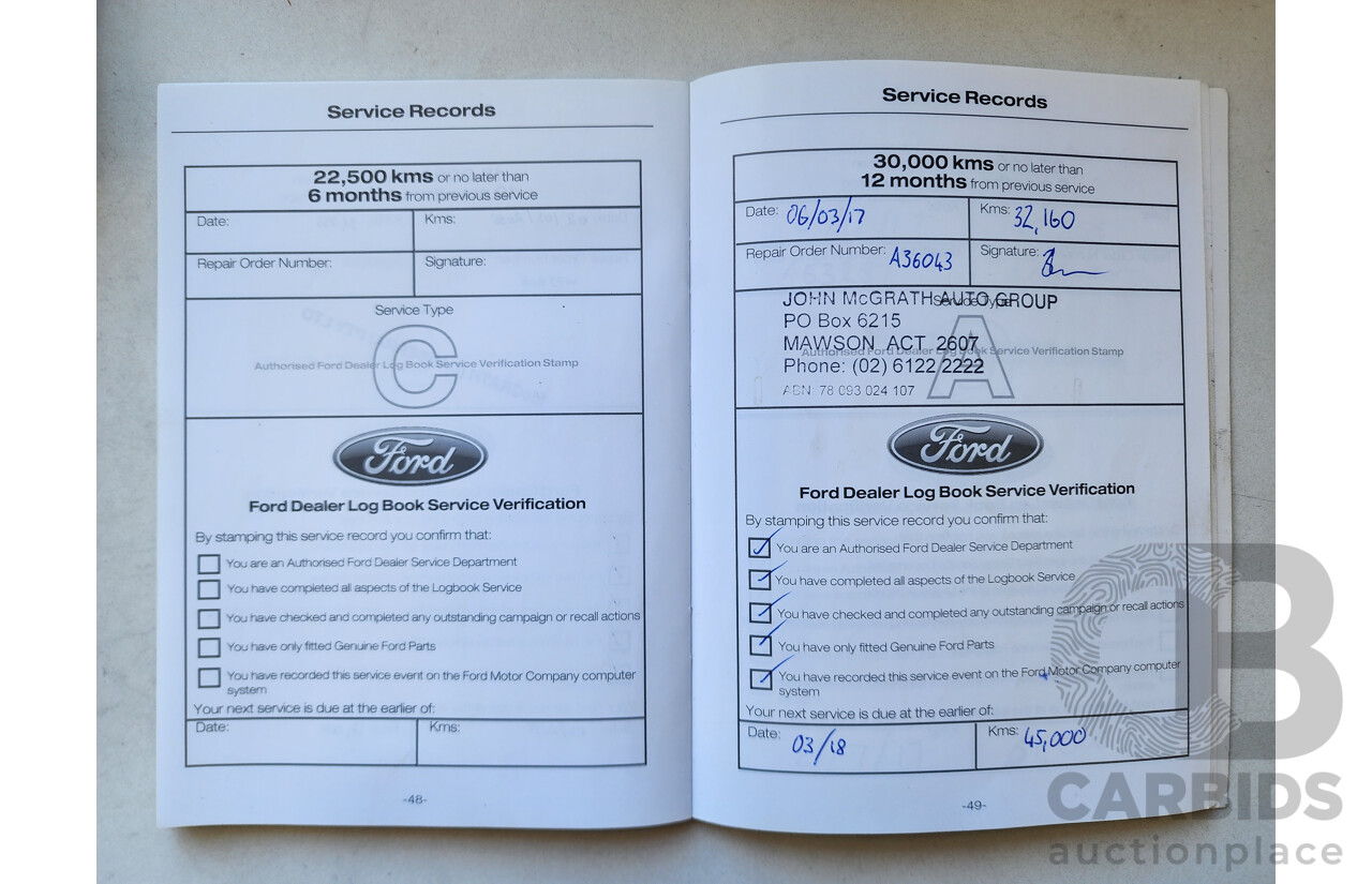 1/2016 Ford Mondeo Titanium MD 5d Hatchback White 2.0L