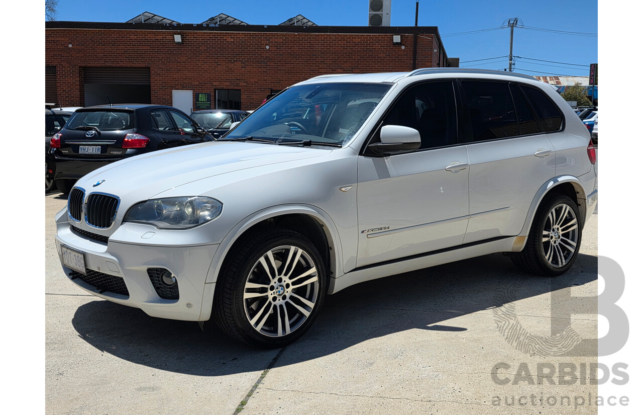 07/2013 Bmw X5 xDrive30d M-sport (4x4) E70 MY12 UPGRADE 4D Wagon White Turbo Diesel 3.0L