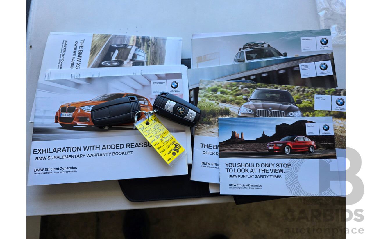 07/2013 Bmw X5 xDrive30d M-sport (4x4) E70 MY12 UPGRADE 4D Wagon White Turbo Diesel 3.0L