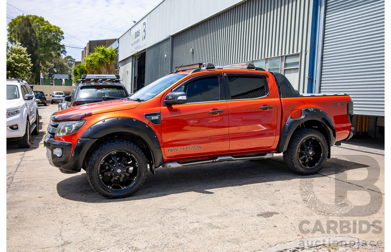 9/2014 Ford Ranger Wildtrak 3.2 (4x4) PX Crew Cab Utility Chilli Orange 3.2L