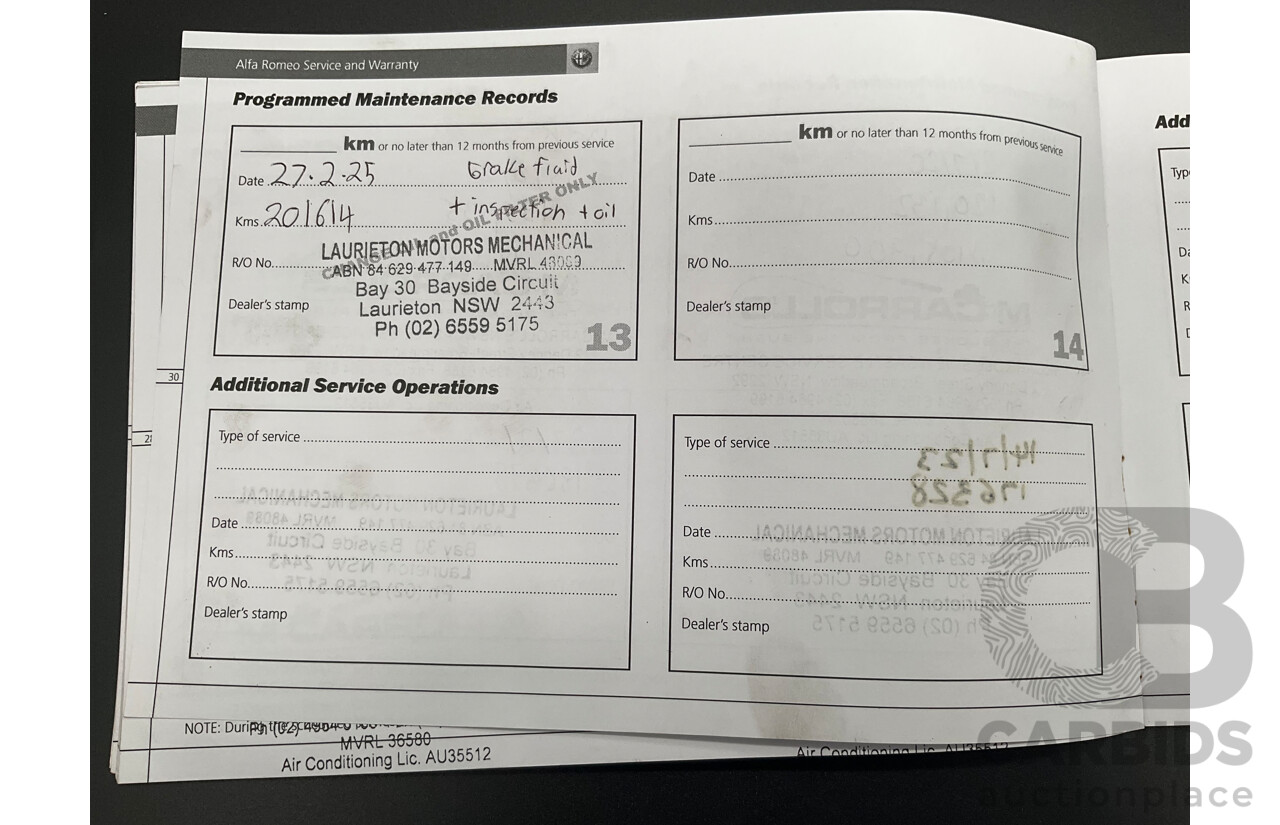 2/2015 Alfa Romeo Giulietta Distinctive MY15 5d Hatchback Alfa Black Turbo 1.4L