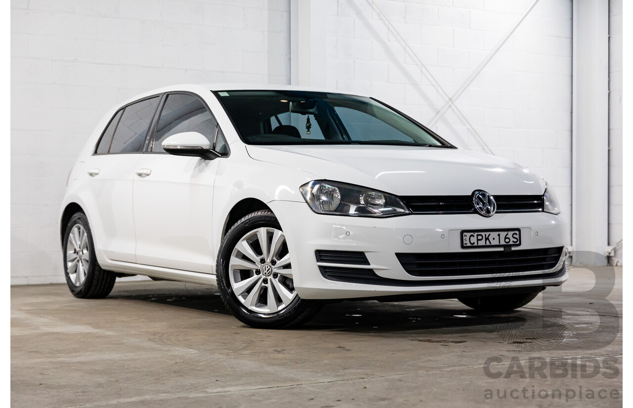 8/2013 Volkswagen Golf 90 TSI Comfortline AU 5d Hatchback Pure White Turbo 1.4L