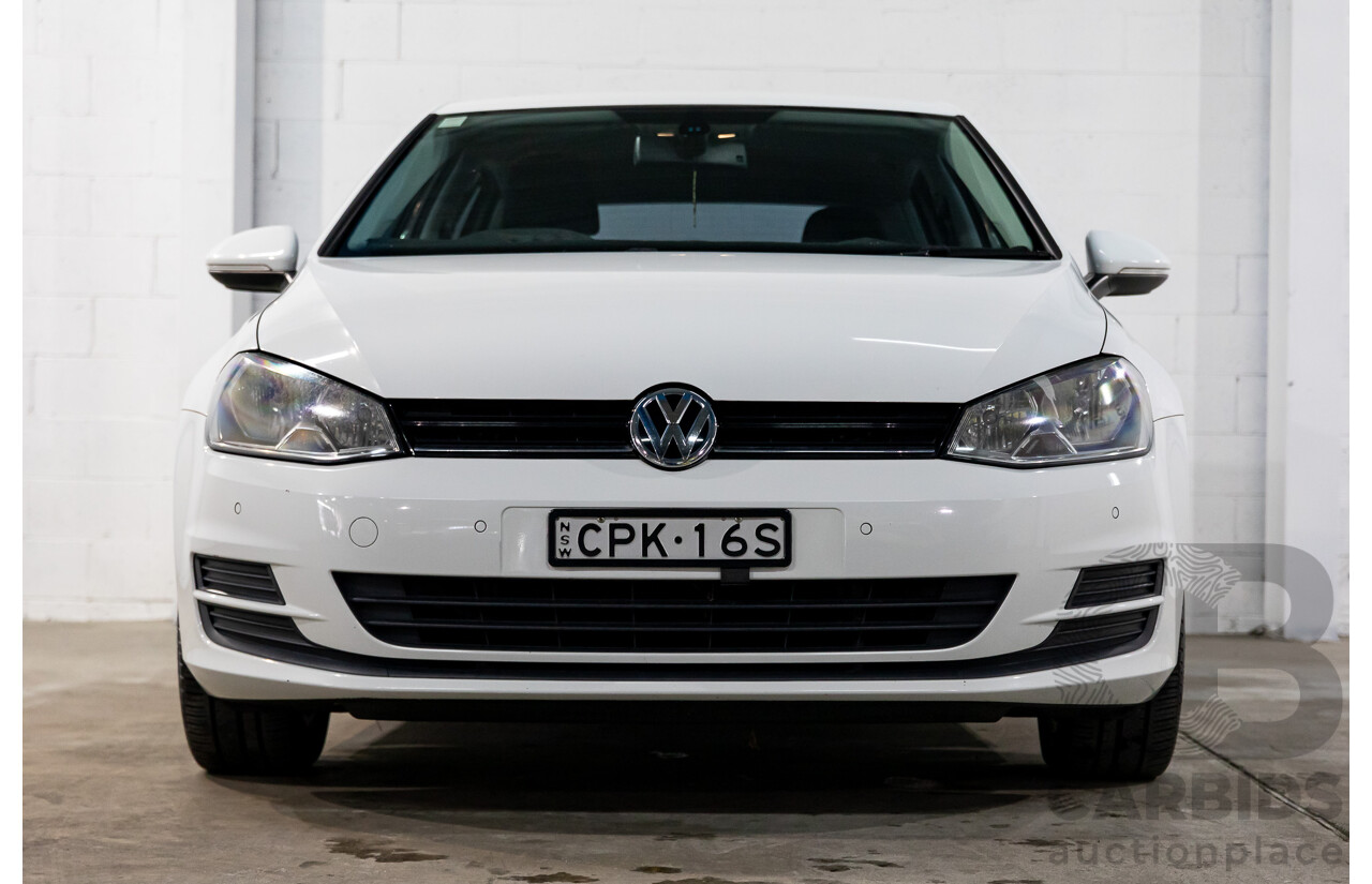 8/2013 Volkswagen Golf 90 TSI Comfortline AU 5d Hatchback Pure White Turbo 1.4L