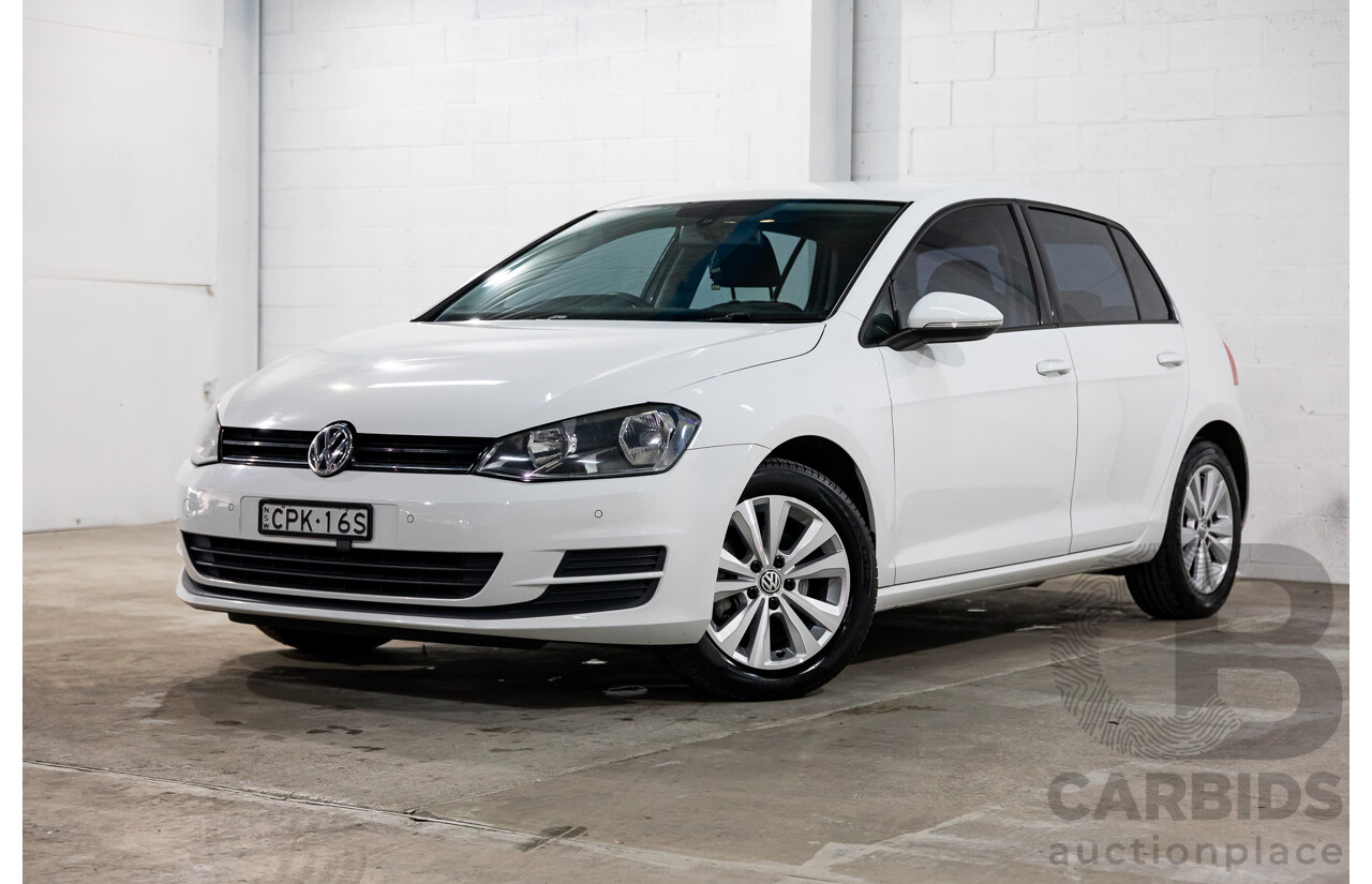 8/2013 Volkswagen Golf 90 TSI Comfortline AU 5d Hatchback Pure White Turbo 1.4L