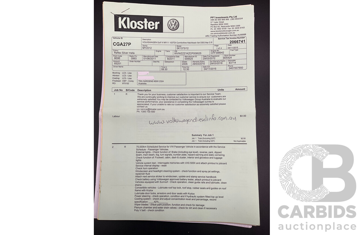 8/2011 Volkswagen Golf 103 TDI Comfortline 1K MY11 4d Wagon Reflex Silver Turbo Diesel 2.0L