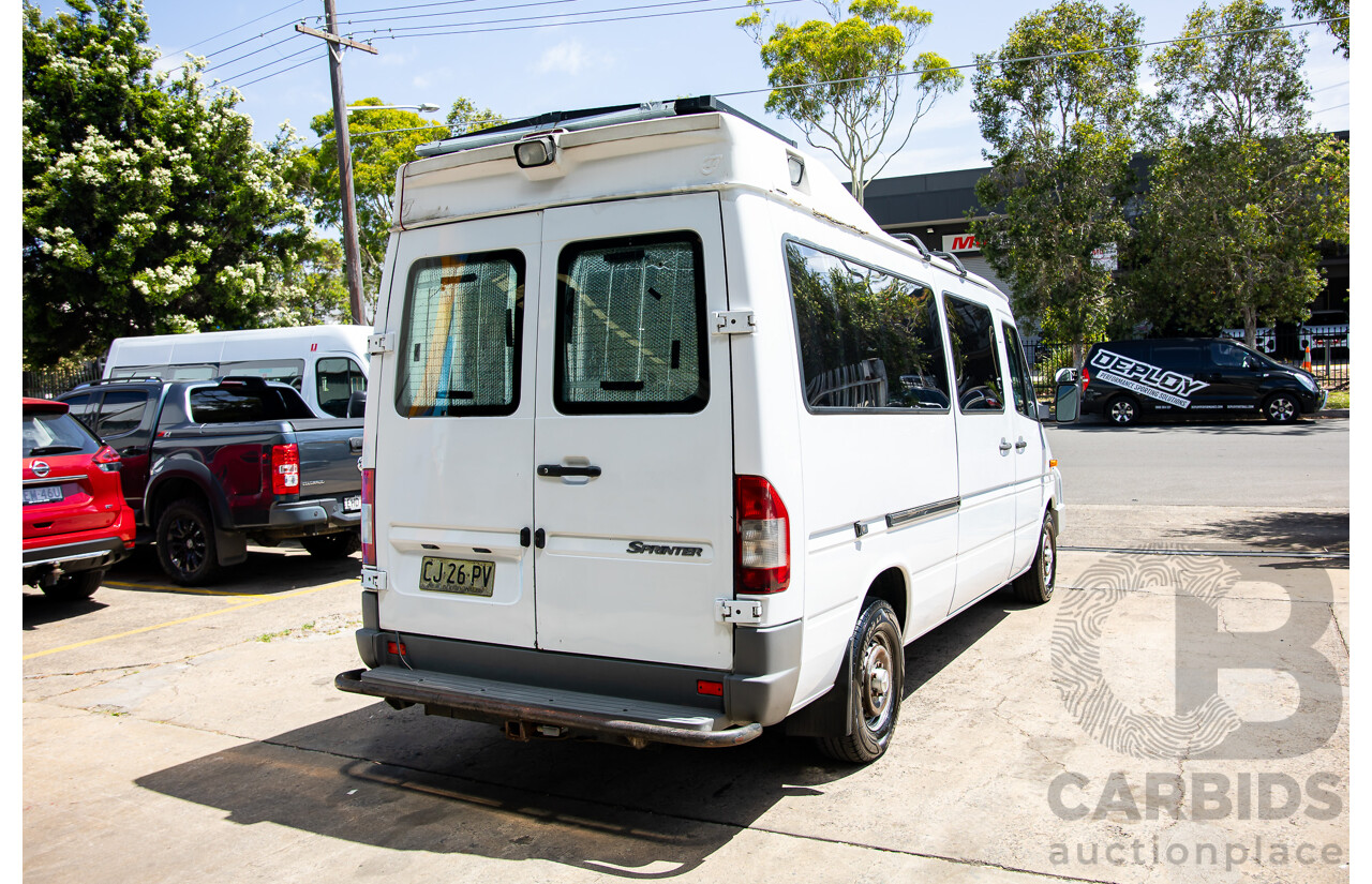 11/2004 Mercedes-Benz Sprinter 316CDI LWB (RWD) Van Arctic White Turbo Diesel 2.7L - Custom Camper