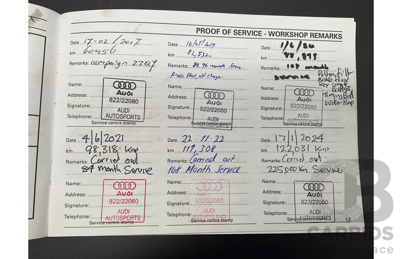 1/2010 Audi A4 2.0 TDI B8 (8K) 4d Sedan Deep Sea Blue Metallic Turbo Diesel 2.0L