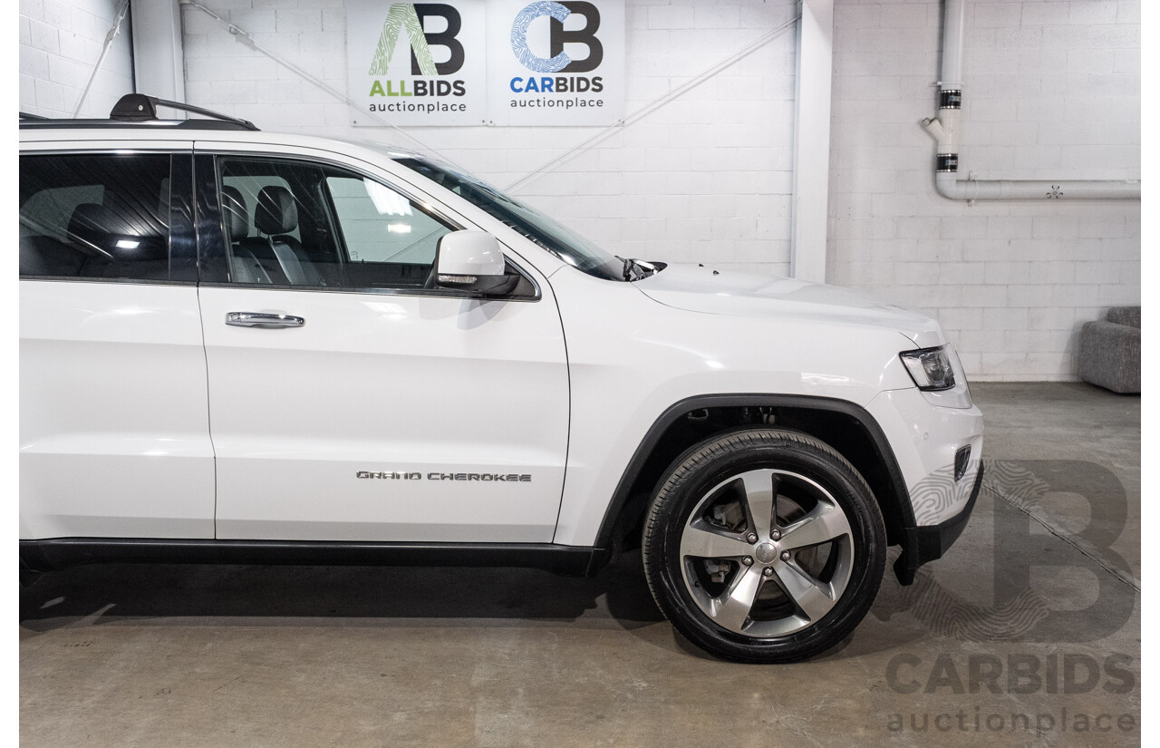 10/2015 Jeep Grand Cherokee Limited (4x4) WK MY15 4d Wagon Bright White Turbo Diesel V6 3.0L