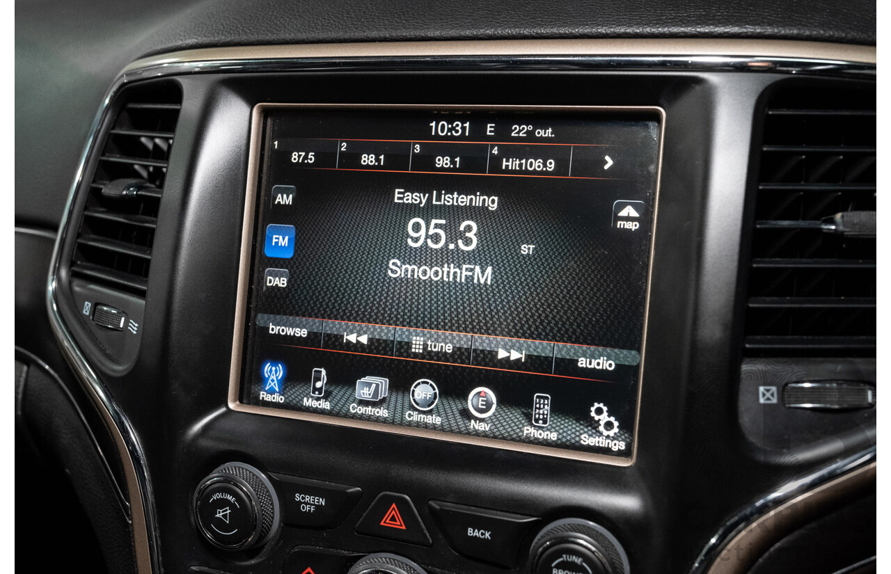 10/2015 Jeep Grand Cherokee Limited (4x4) WK MY15 4d Wagon Bright White Turbo Diesel V6 3.0L