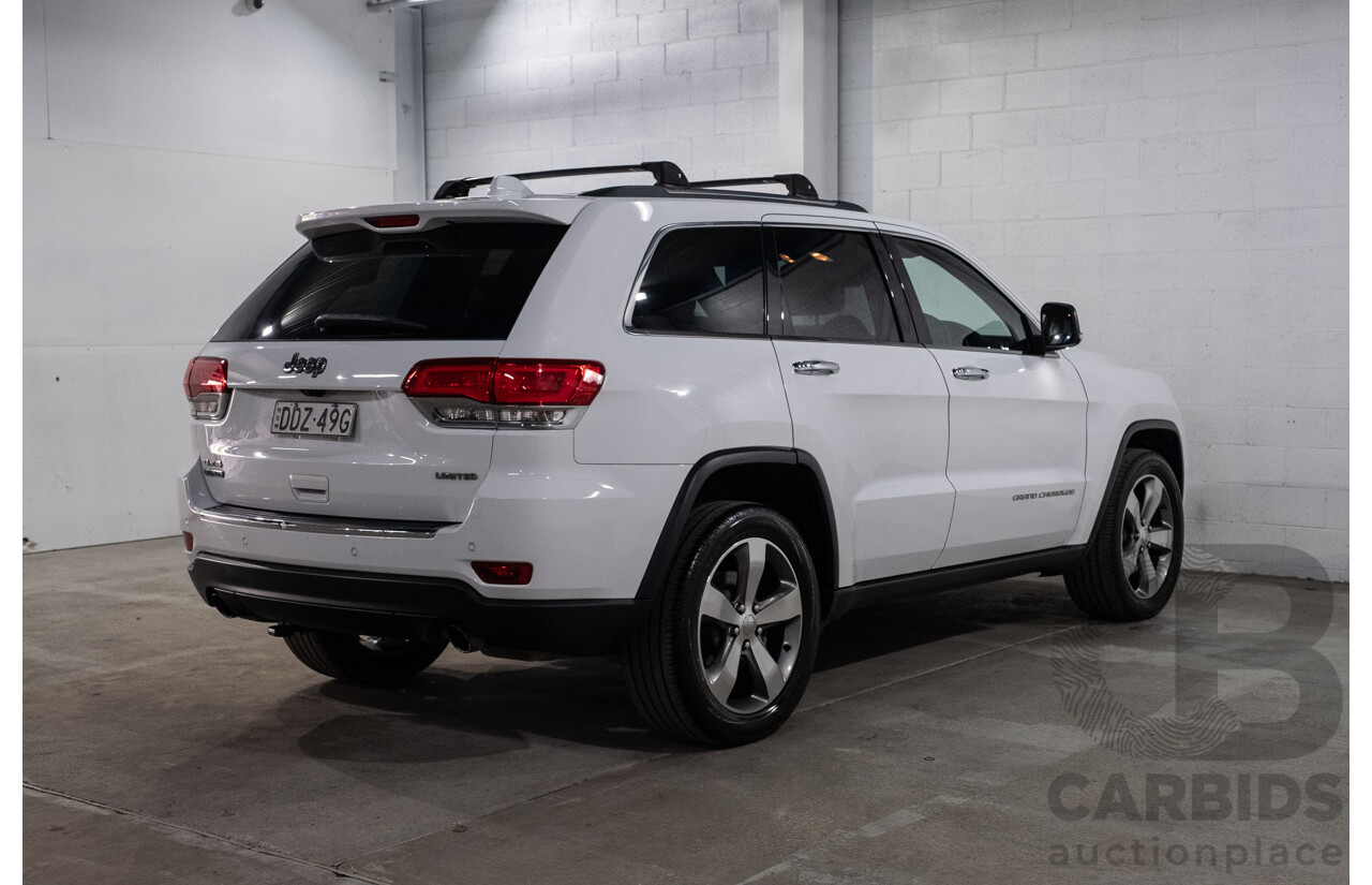 10/2015 Jeep Grand Cherokee Limited (4x4) WK MY15 4d Wagon Bright White Turbo Diesel V6 3.0L