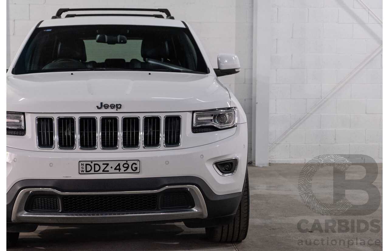 10/2015 Jeep Grand Cherokee Limited (4x4) WK MY15 4d Wagon Bright White Turbo Diesel V6 3.0L