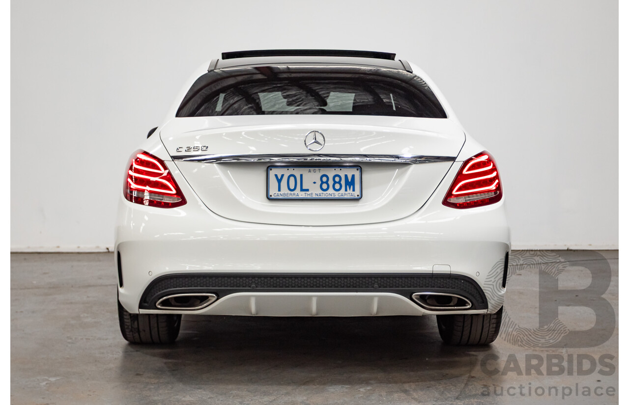 9/2014 Mercedes-Benz C250 AMG Line 205 4D Sedan Polar White Turbo 2.0L