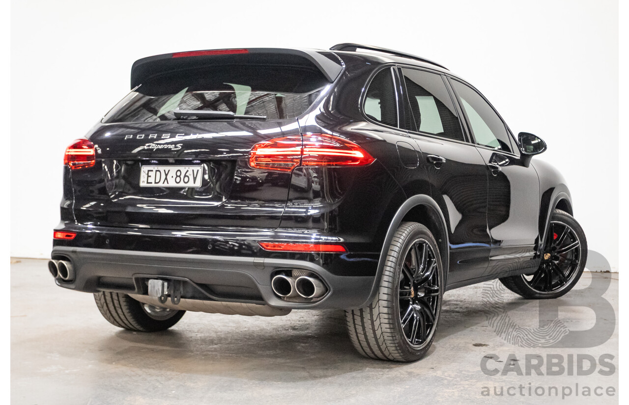 11/2014 Porsche Cayenne S (AWD) Series 2 92A MY15 4d Wagon Deep Black Metallic Turbo V6 3.6L