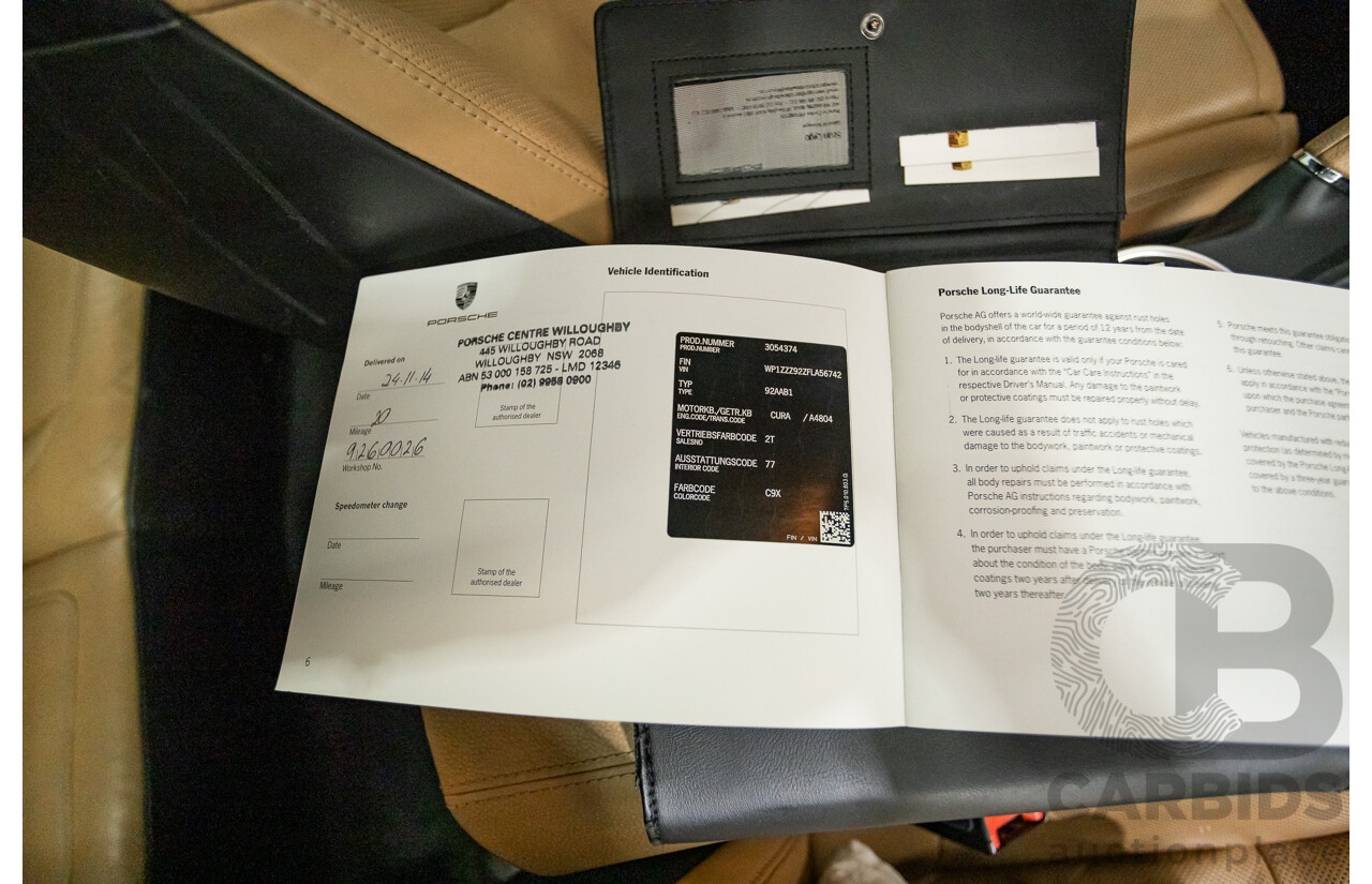 11/2014 Porsche Cayenne S (AWD) Series 2 92A MY15 4d Wagon Deep Black Metallic Turbo V6 3.6L