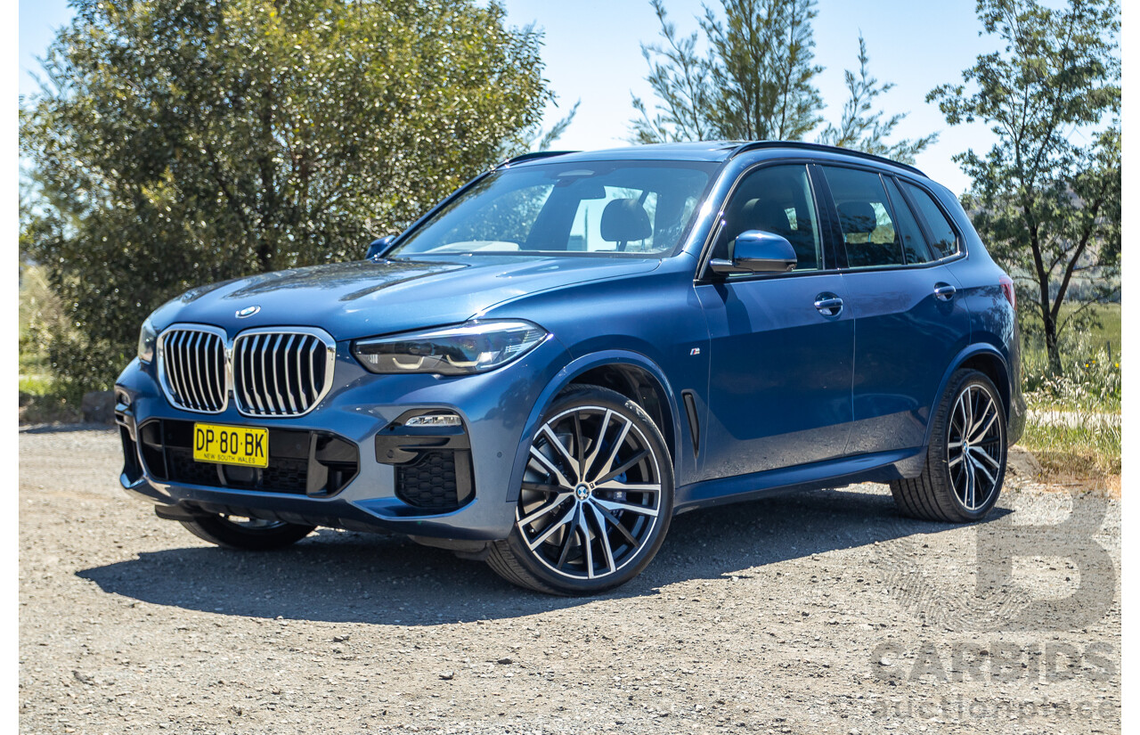 09/2019 BMW X5 xDrive30d M-Sport Performance Package (4x4) MY20 G05 4d Wagon Phytonic Blue Metallic Turbo Diesel 3.0L