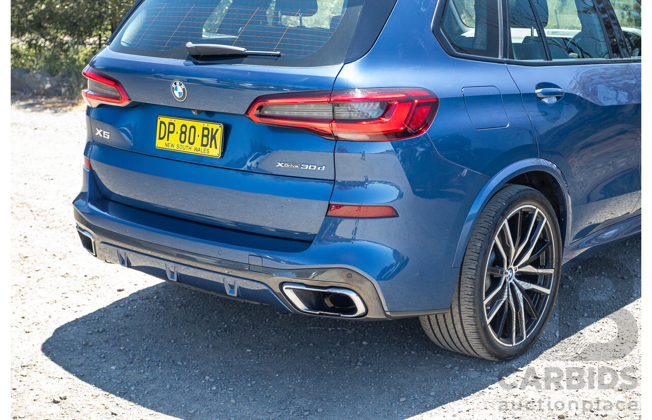 09/2019 BMW X5 xDrive30d M-Sport Performance Package (4x4) MY20 G05 4d Wagon Phytonic Blue Metallic Turbo Diesel 3.0L