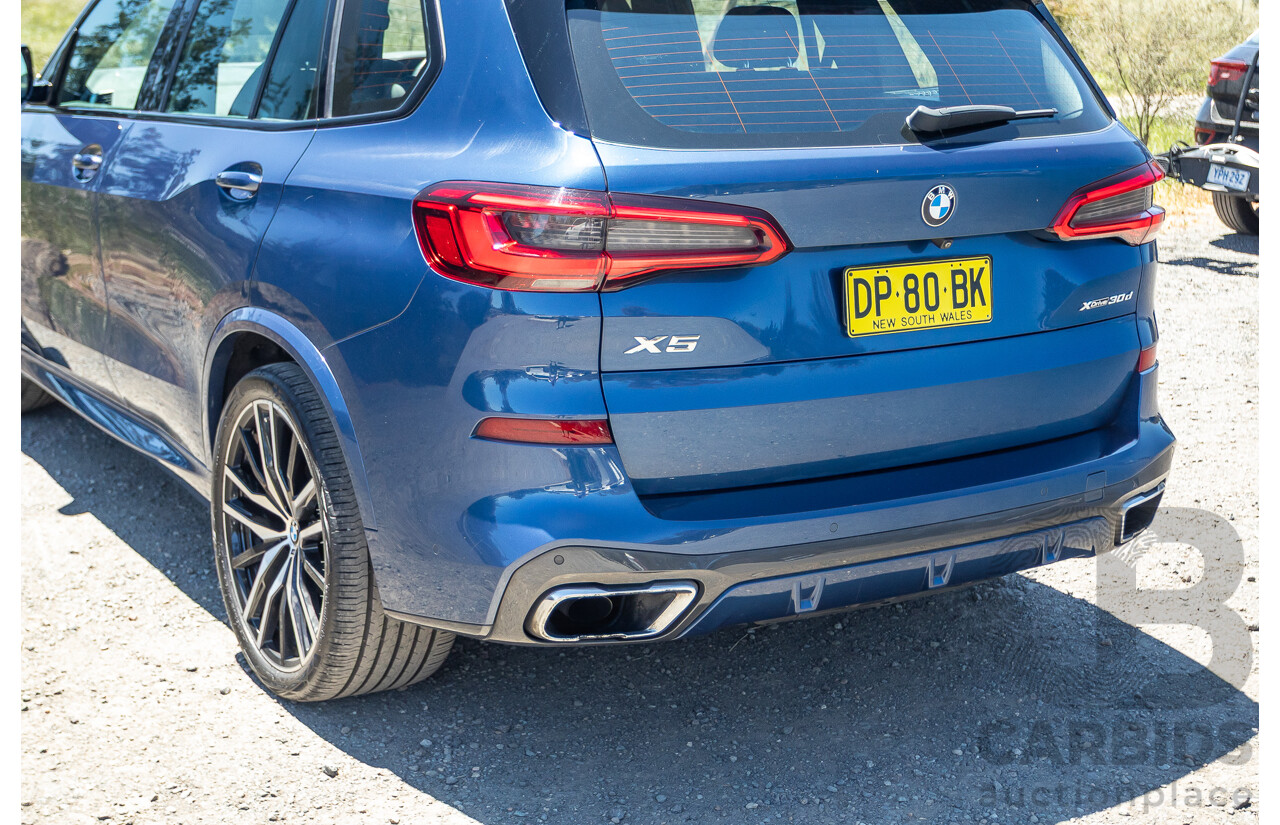 09/2019 BMW X5 xDrive30d M-Sport Performance Package (4x4) MY20 G05 4d Wagon Phytonic Blue Metallic Turbo Diesel 3.0L