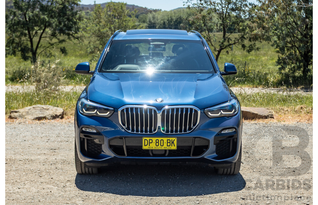 09/2019 BMW X5 xDrive30d M-Sport Performance Package (4x4) MY20 G05 4d Wagon Phytonic Blue Metallic Turbo Diesel 3.0L