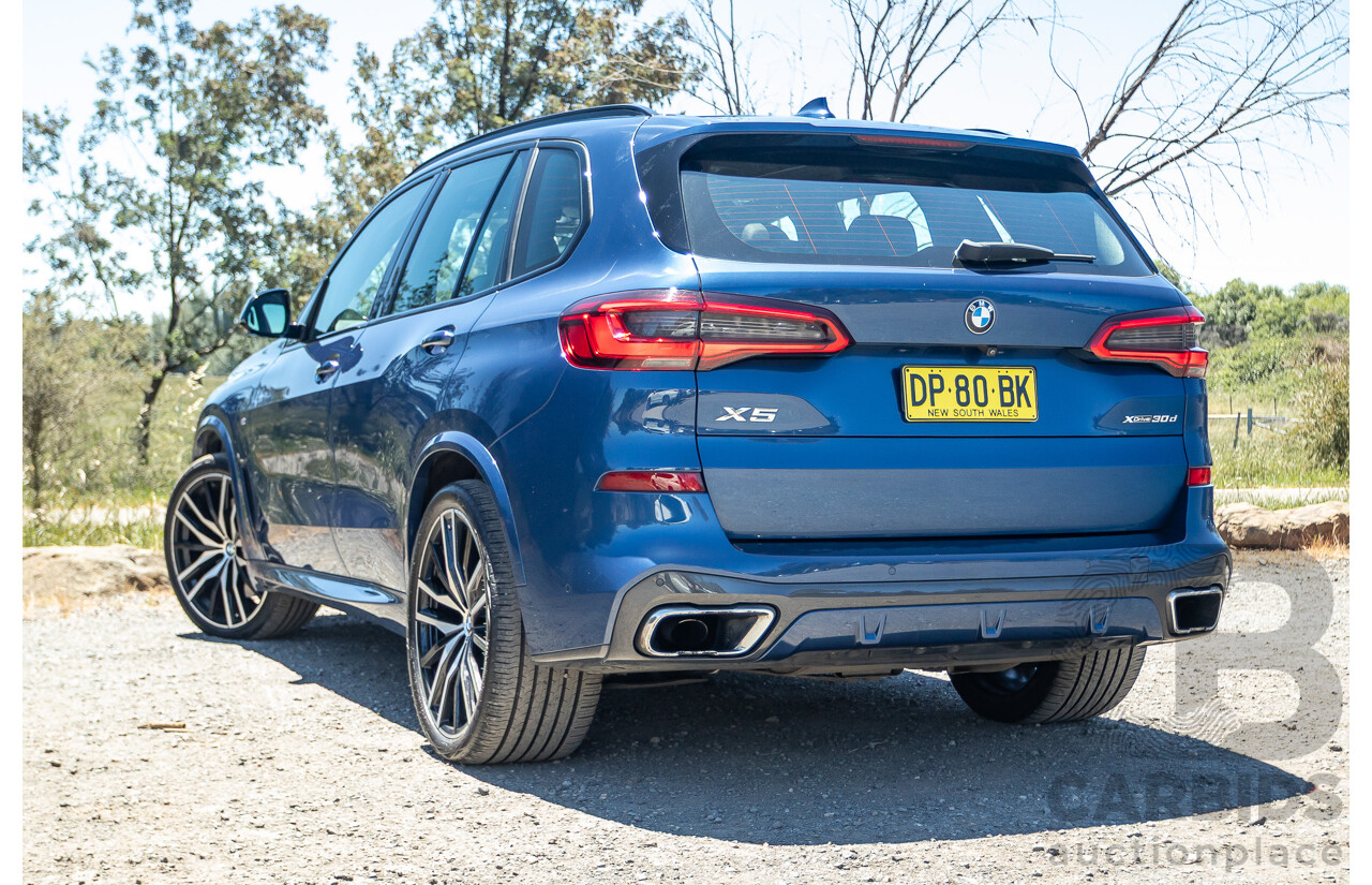 09/2019 BMW X5 xDrive30d M-Sport Performance Package (4x4) MY20 G05 4d Wagon Phytonic Blue Metallic Turbo Diesel 3.0L