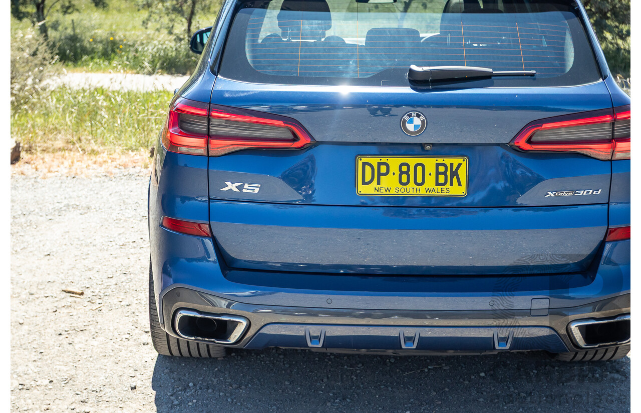 09/2019 BMW X5 xDrive30d M-Sport Performance Package (4x4) MY20 G05 4d Wagon Phytonic Blue Metallic Turbo Diesel 3.0L